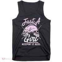 Cute Fishing Funny Keeping It Reel Purple Tank Top thumb 0