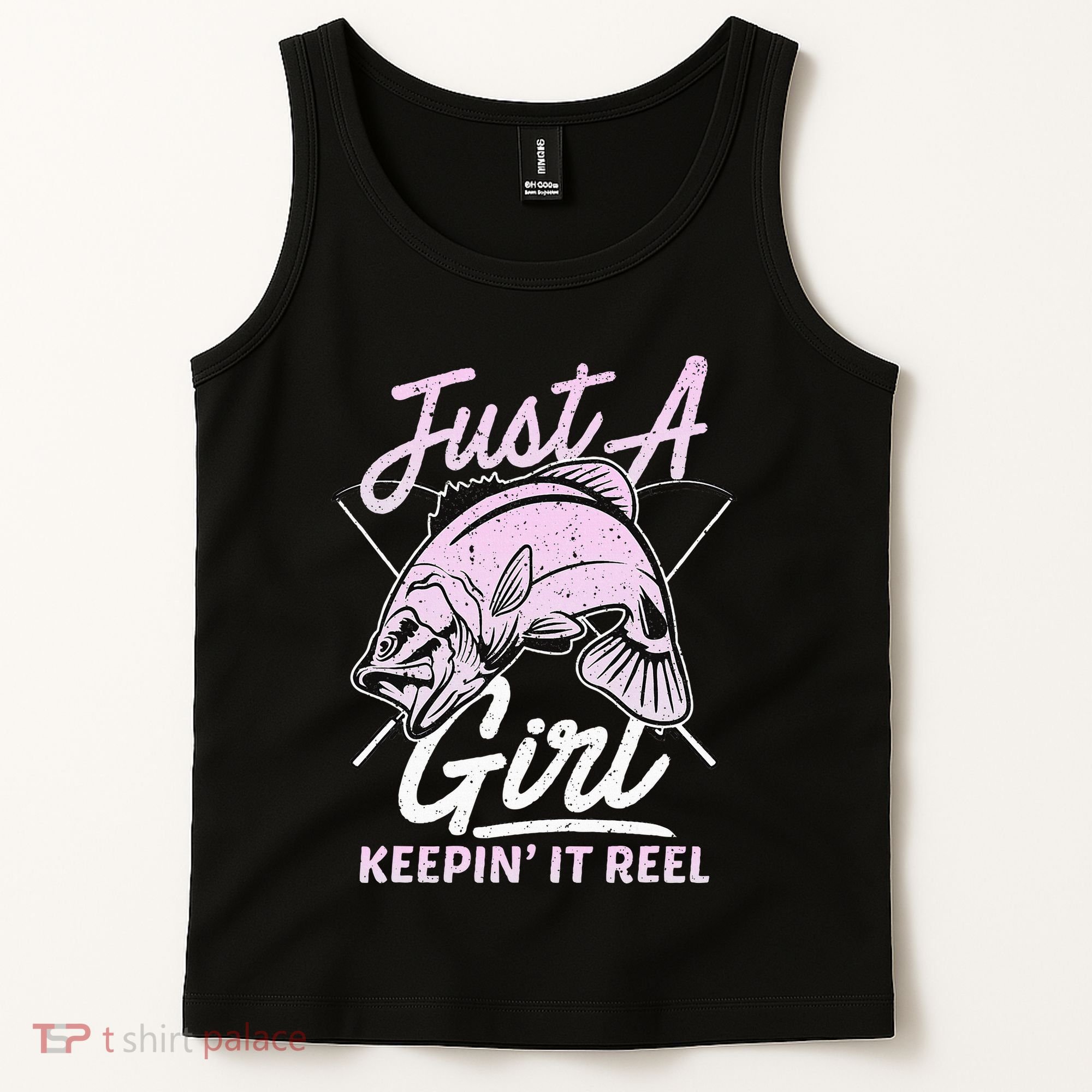 Cute Fishing Funny Keeping It Reel Purple Tank Top