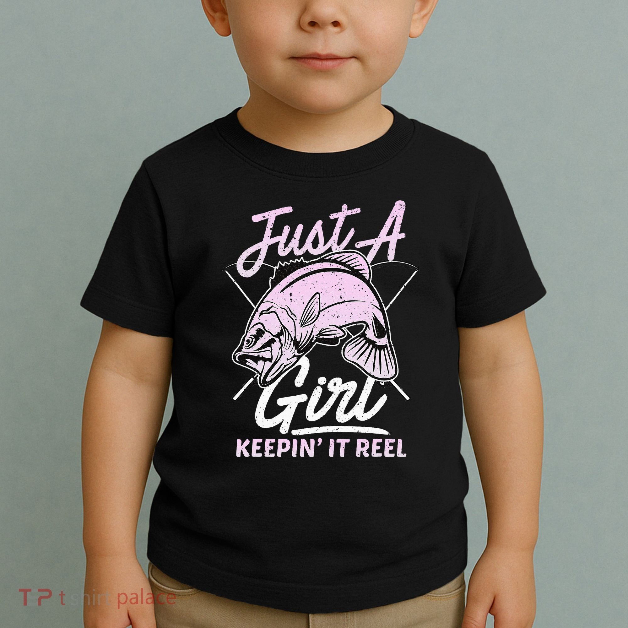 Cute Fishing Funny Keeping It Reel Purple Toddler T-Shirt