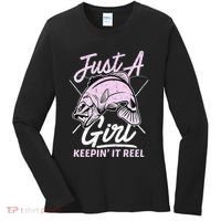 Cute Fishing Funny Keeping It Reel Purple Women's Long Sleeve Shirt thumb 0
