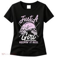 Cute Fishing Funny Keeping It Reel Purple Women's T-Shirt thumb 0