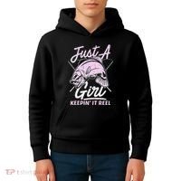 Cute Fishing Funny Keeping It Reel Purple Kids Hoodie thumb 4
