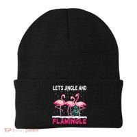 Christmas Flamingo Funny Pink Flamingle Xmas Beanie thumb 0