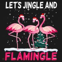 Christmas Flamingo Funny Pink Flamingle Xmas Women's Hoodie thumb 2