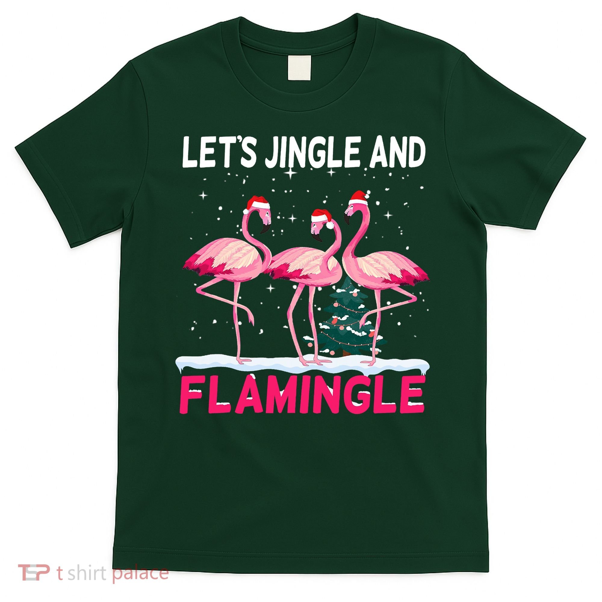 Christmas Flamingo Funny Pink Flamingle Xmas T-Shirt