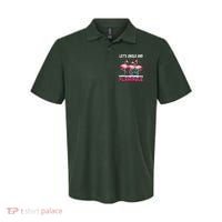 Christmas Flamingo Funny Pink Flamingle Xmas Polo thumb 0