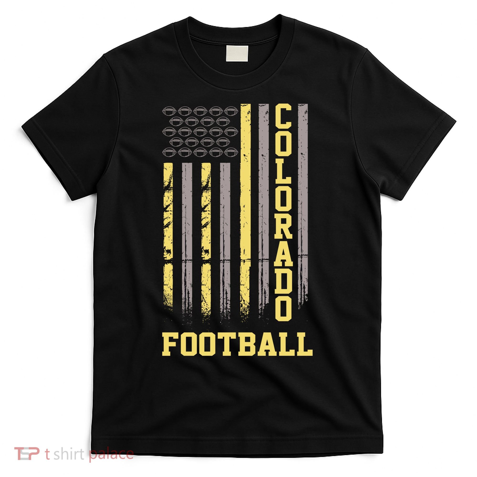 Colorado Football Fan American Flag T-Shirt