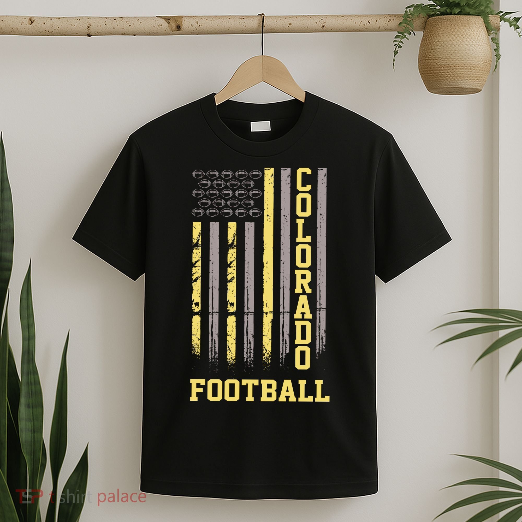 Colorado Football Fan American Flag T-Shirt