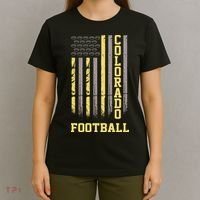 Colorado Football Fan American Flag T-Shirt thumb 4