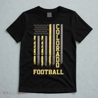 Colorado Football Fan American Flag T-Shirt thumb 5