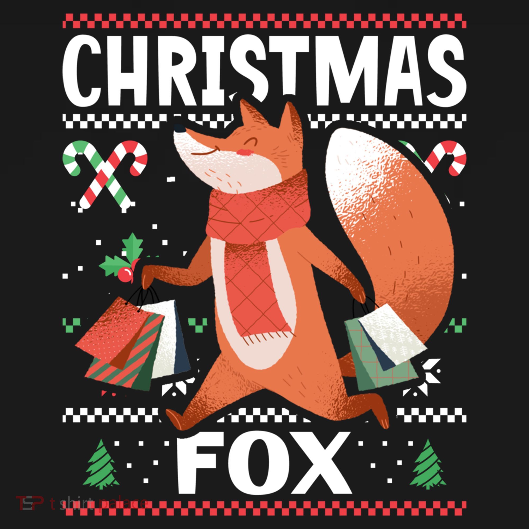Christmas Fox For Xmas Gift Doggie Tank