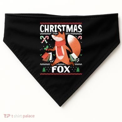 Christmas Fox For Xmas Gift USA-Made Doggie Bandana