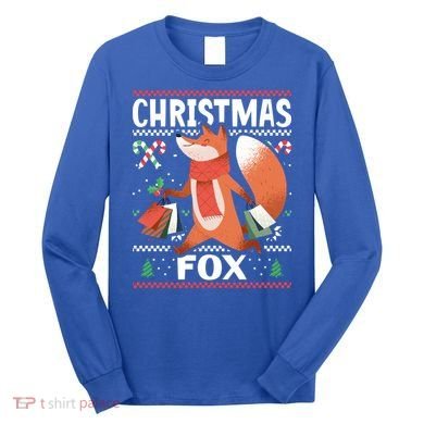 Christmas Fox For Xmas Gift Long Sleeve Shirt