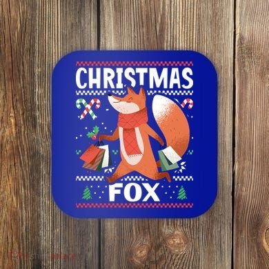 Christmas Fox For Xmas Gift Coaster