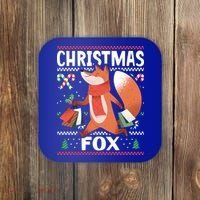 Christmas Fox For Xmas Gift Coaster thumb 0