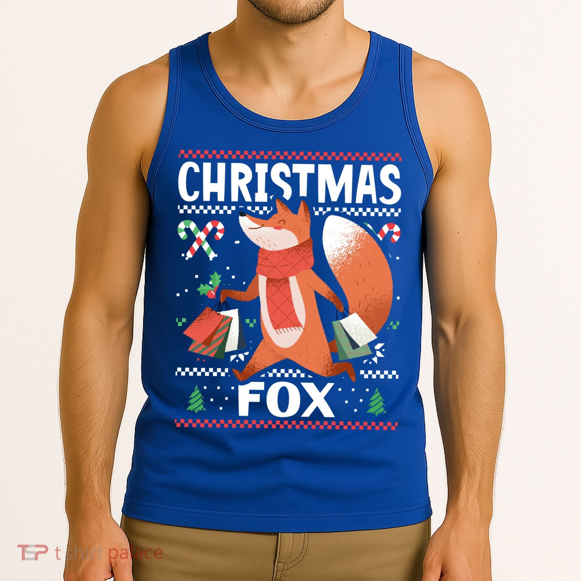 Christmas Fox For Xmas Gift Tank Top