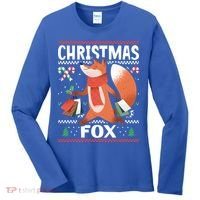 Christmas Fox For Xmas Gift Women's Long Sleeve Shirt thumb 0