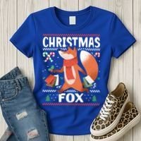 Christmas Fox For Xmas Gift Women's T-Shirt thumb 3