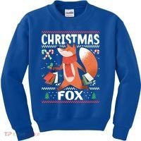Christmas Fox For Xmas Gift Kids Sweatshirt thumb 0
