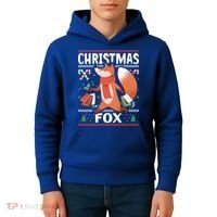 Christmas Fox For Xmas Gift Kids Hoodie thumb 4