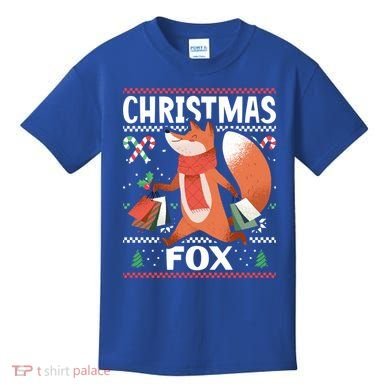 Christmas Fox For Xmas Gift Kids T-Shirt