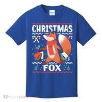 Christmas Fox For Xmas Gift Kids T-Shirt thumb 0