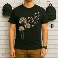 Chihuahua Flower Fly Dandelion Chihuahua Funny Dog Lover V Neck T-Shirt thumb 6