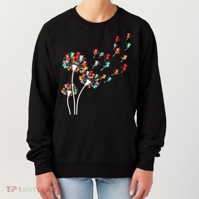 Cats Flower Fly Dandelion Gift Women's Sweatshirt
