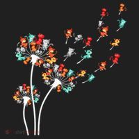 Cats Flower Fly Dandelion Gift Women's Sweatshirt thumb 2