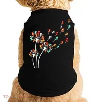 Cats Flower Fly Dandelion Gift Doggie Tank thumb 0