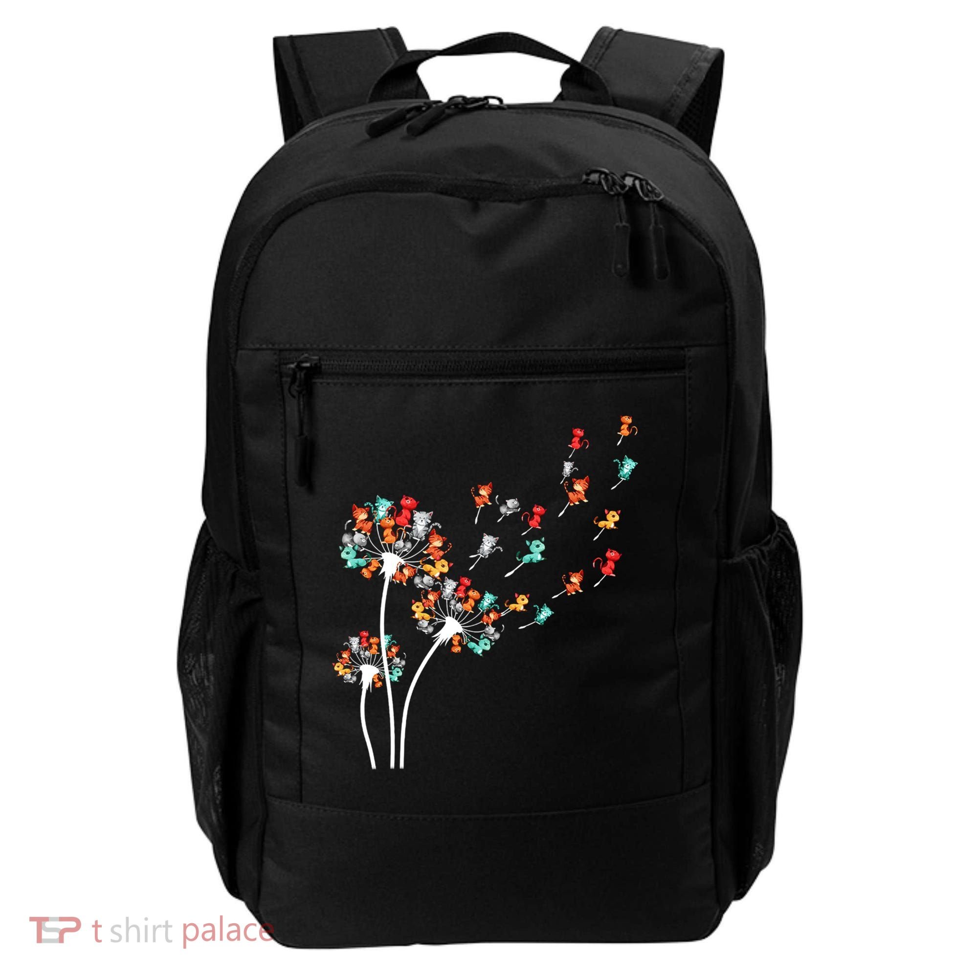 Cats Flower Fly Dandelion Gift Backpack
