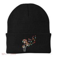 Cats Flower Fly Dandelion Gift Beanie thumb 0