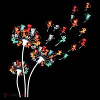 Cats Flower Fly Dandelion Gift Women's Hoodie thumb 2