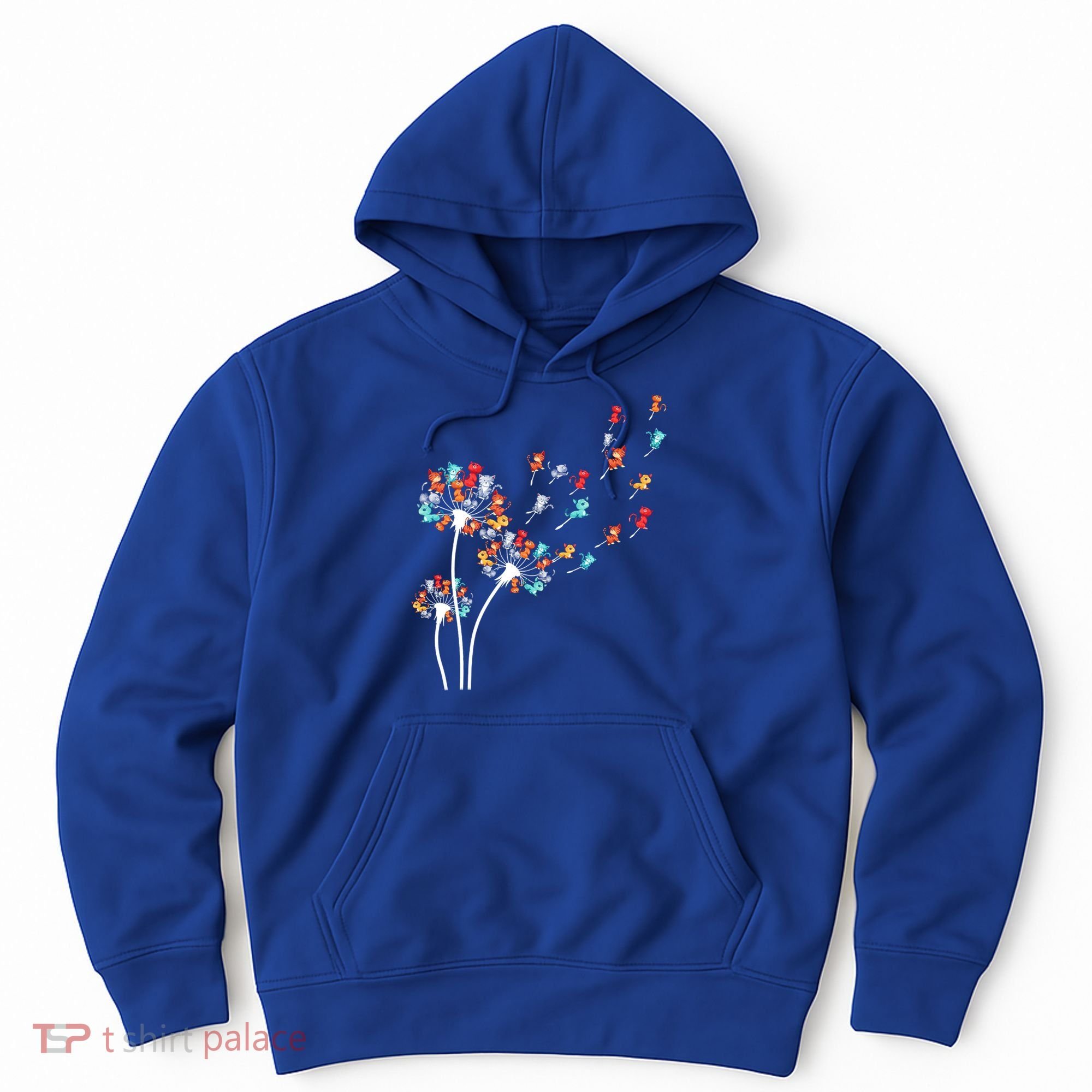 Cats Flower Fly Dandelion Gift Hoodie