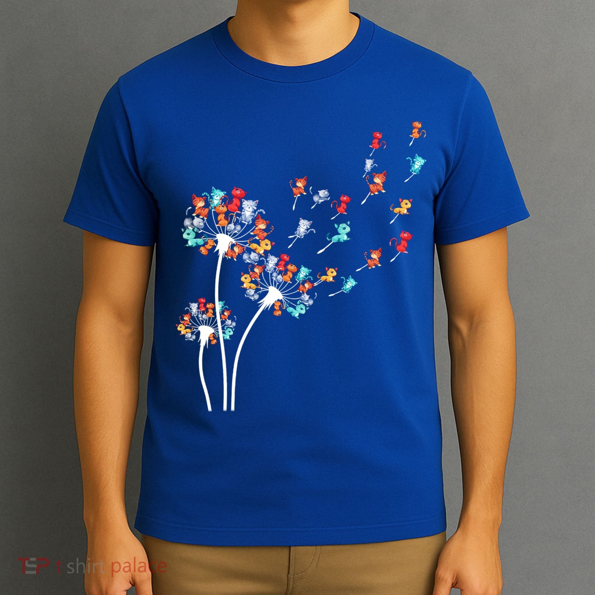 Cats Flower Fly Dandelion Gift T-Shirt