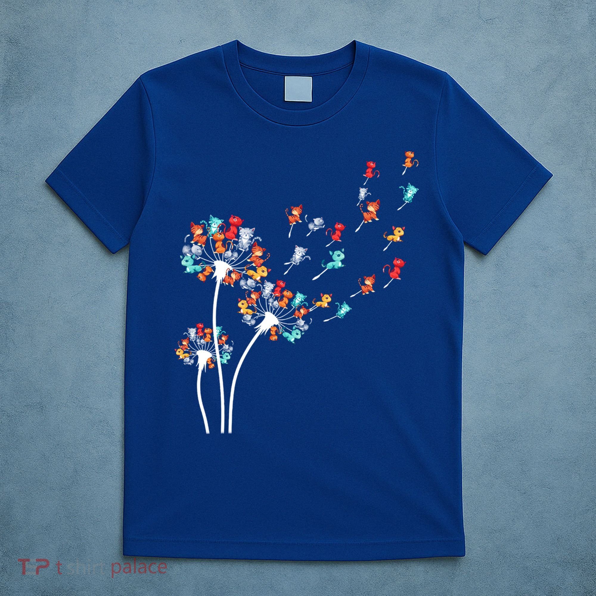 Cats Flower Fly Dandelion Gift T-Shirt