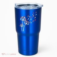 Cats Flower Fly Dandelion Gift Tumbler thumb 0