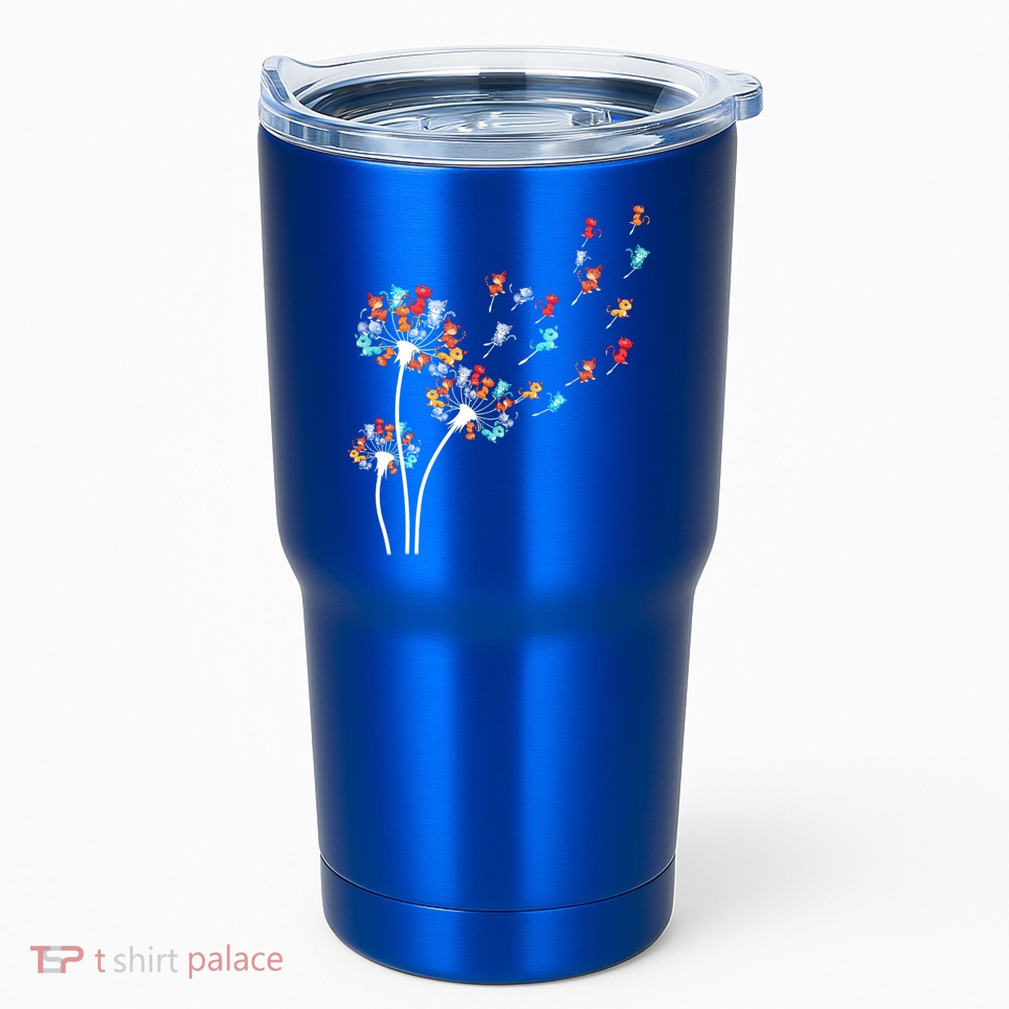 Cats Flower Fly Dandelion Gift Tumbler