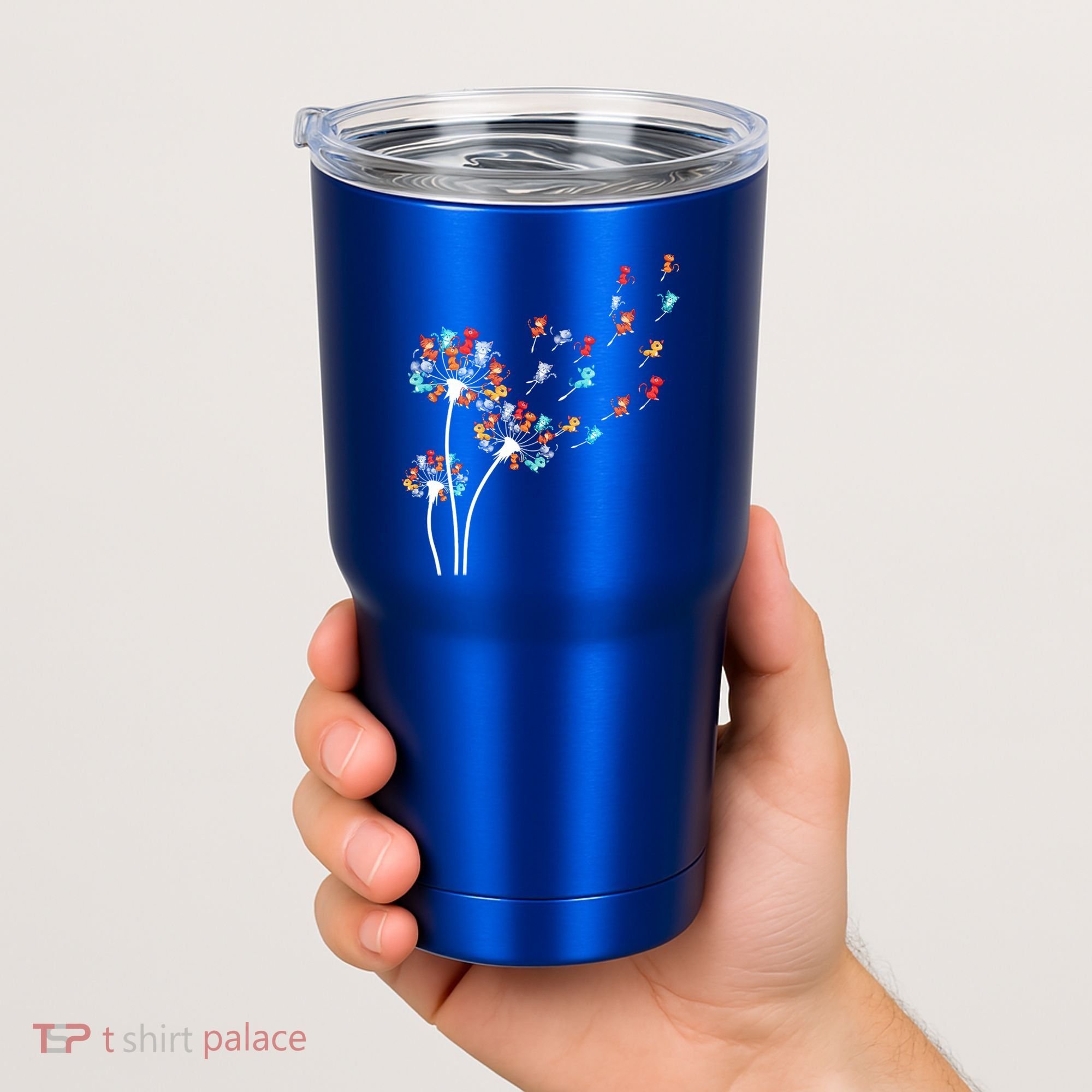 Cats Flower Fly Dandelion Gift Tumbler