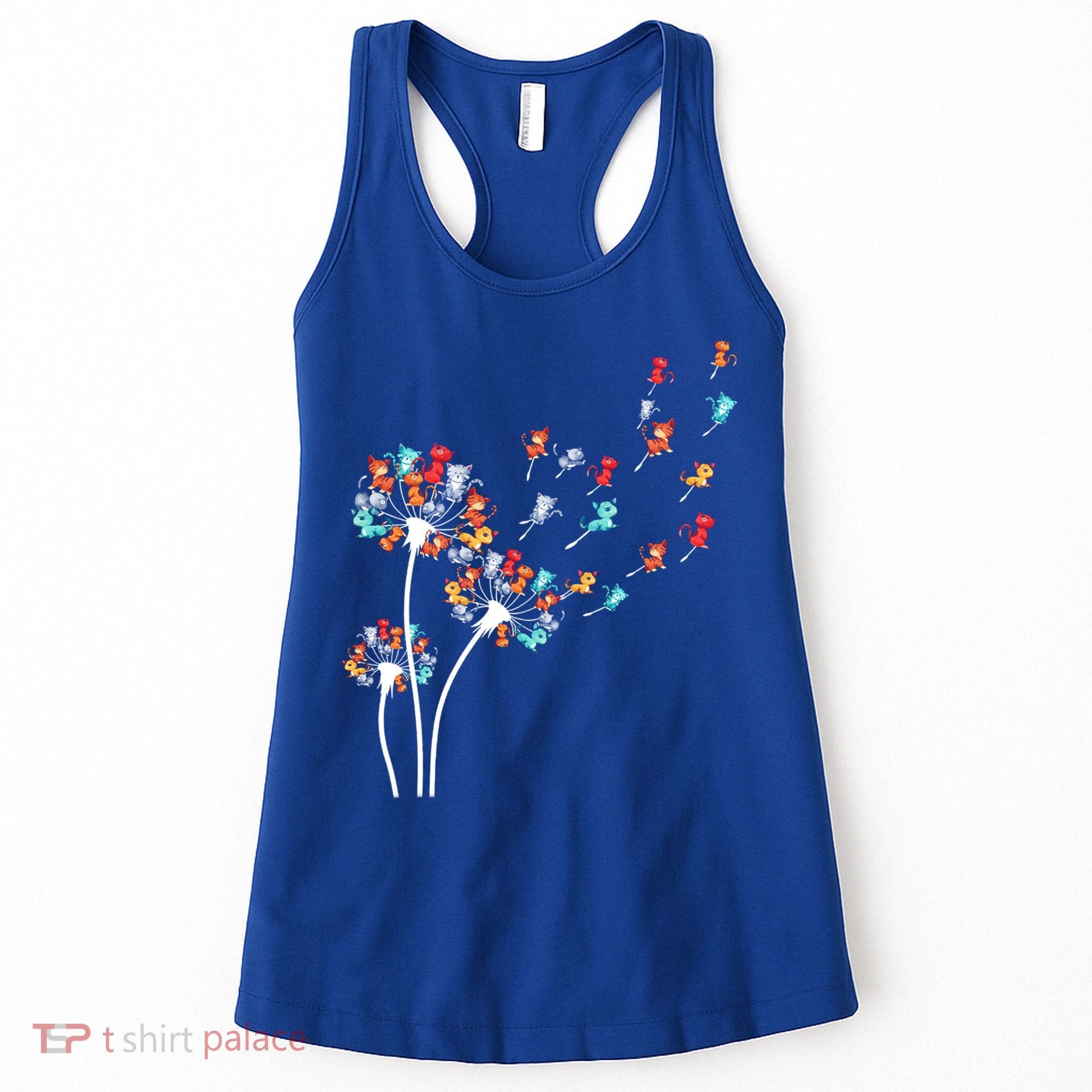 Cats Flower Fly Dandelion Gift Women's Tank Top