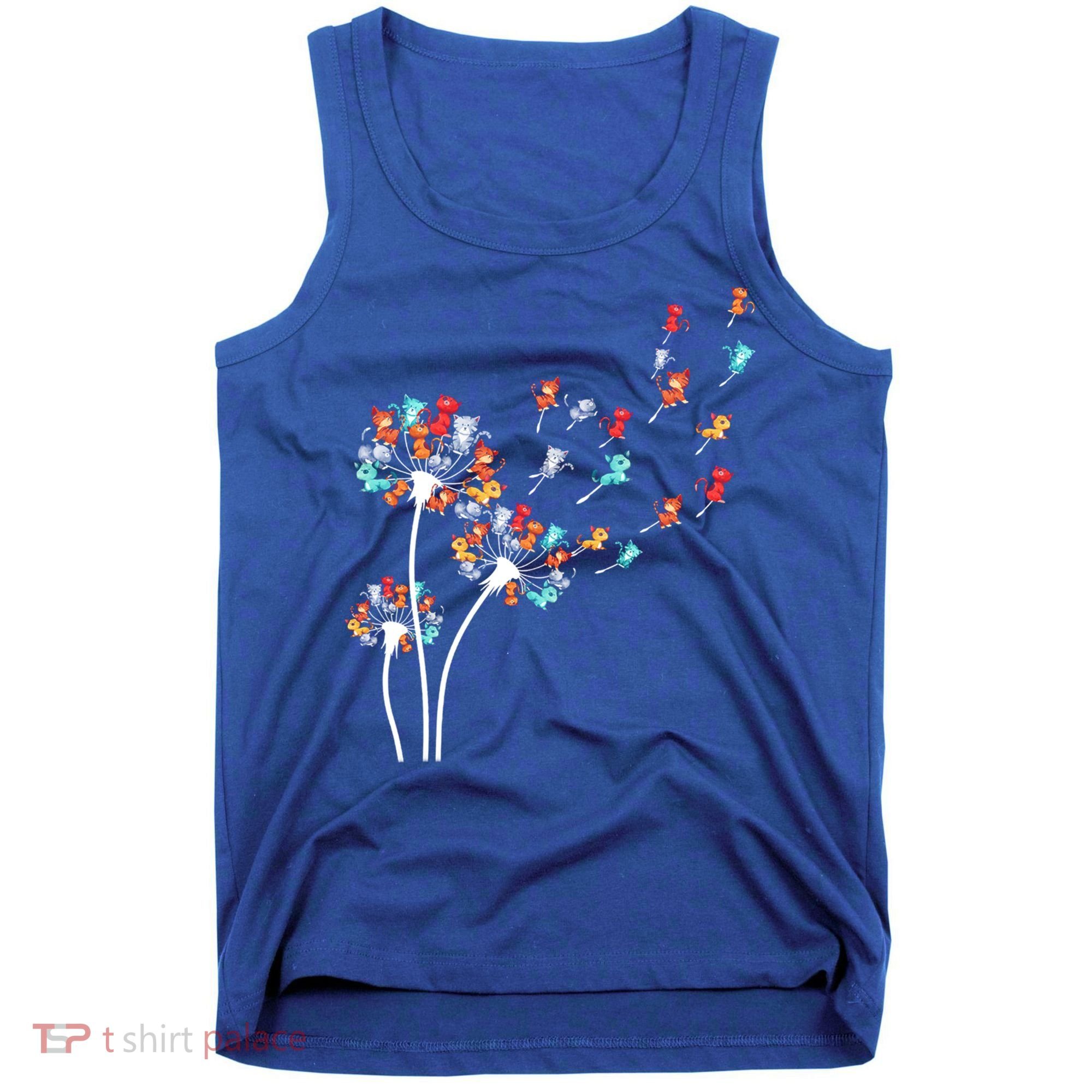 Cats Flower Fly Dandelion Gift Tank Top