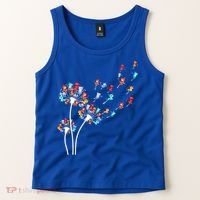 Cats Flower Fly Dandelion Gift Tank Top thumb 2