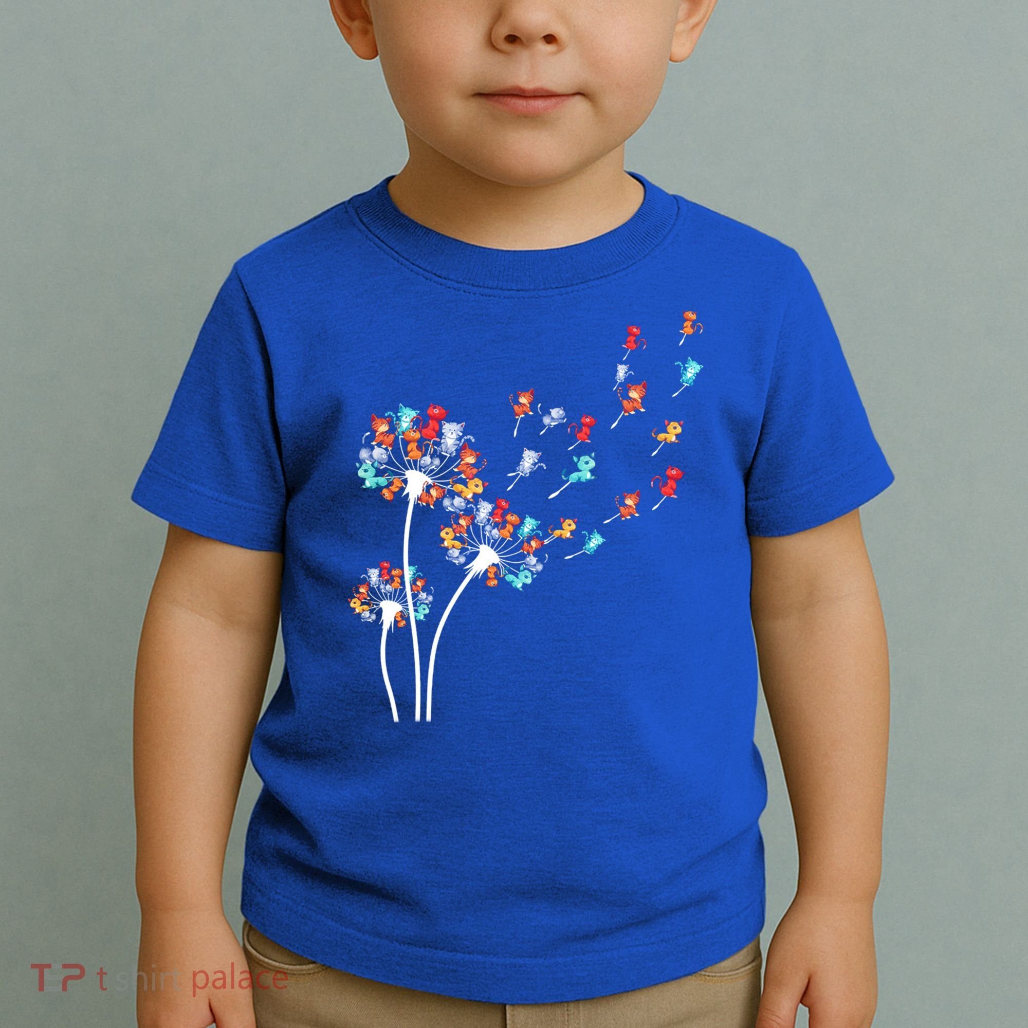 Cats Flower Fly Dandelion Gift Toddler T-Shirt