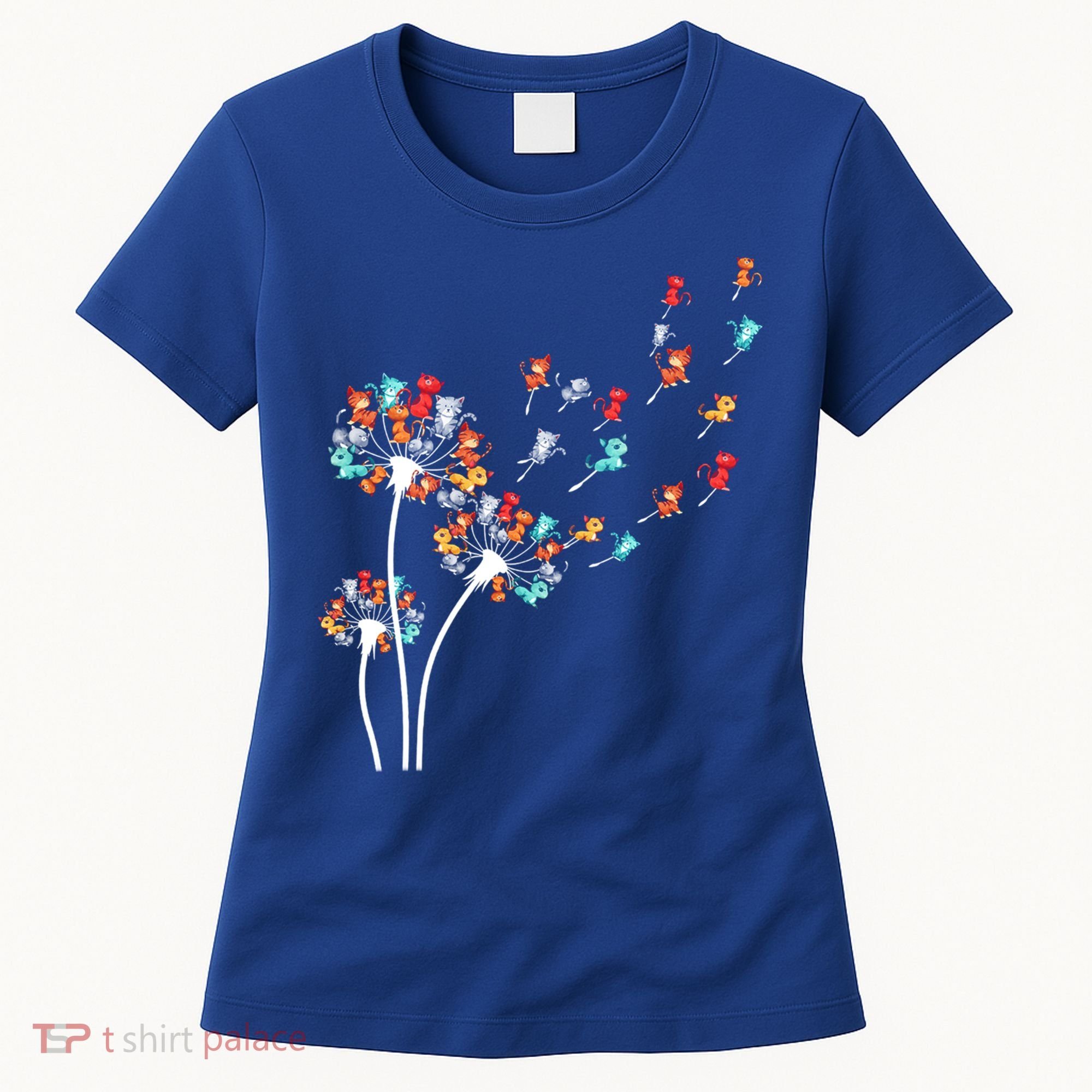 Cats Flower Fly Dandelion Gift Women's T-Shirt
