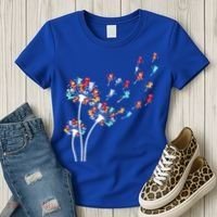 Cats Flower Fly Dandelion Gift Women's T-Shirt thumb 3