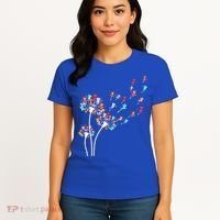 Cats Flower Fly Dandelion Gift Women's T-Shirt thumb 4
