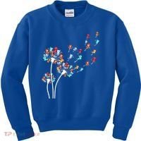 Cats Flower Fly Dandelion Gift Kids Sweatshirt thumb 0