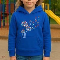 Cats Flower Fly Dandelion Gift Kids Hoodie thumb 3