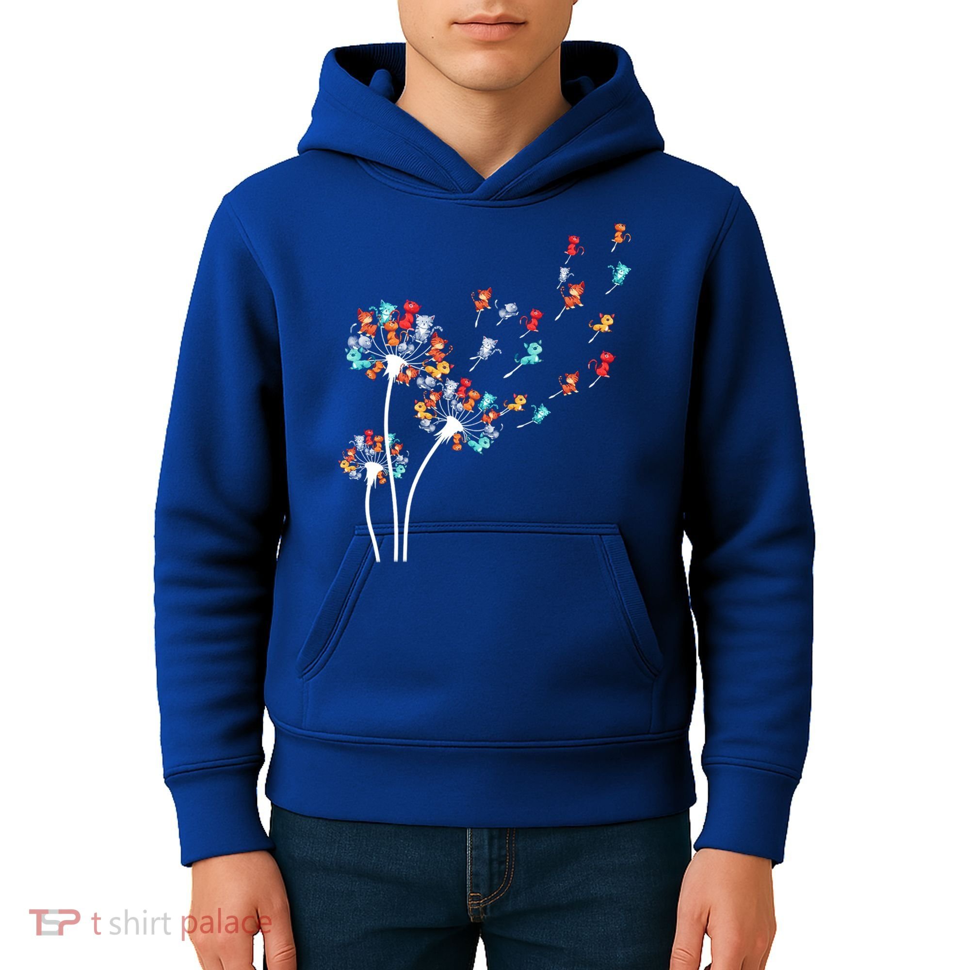 Cats Flower Fly Dandelion Gift Kids Hoodie