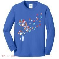 Cats Flower Fly Dandelion Gift Kids Long Sleeve Shirt thumb 0